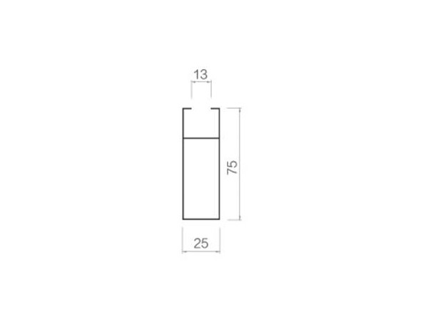 吊件槽方通 25W*75H