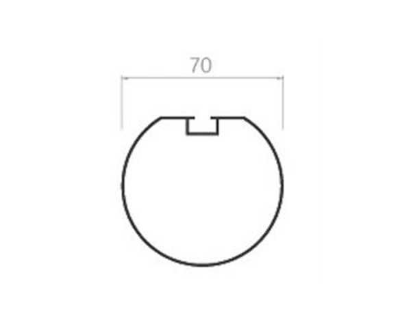 平面凹槽圆管 直径70