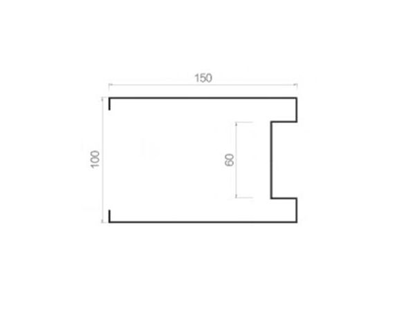 凹型方通 100W*150H