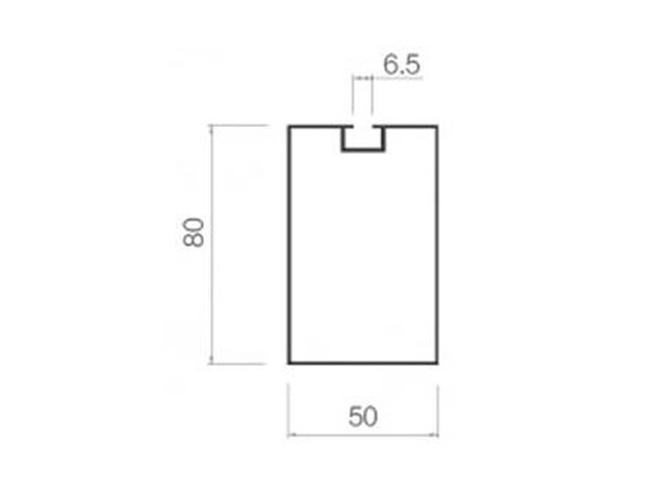 螺丝槽方通 50W*80H
