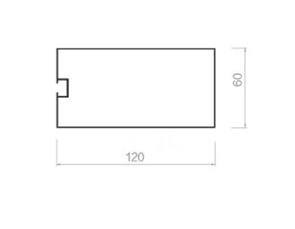 螺丝槽方通 60W*120H