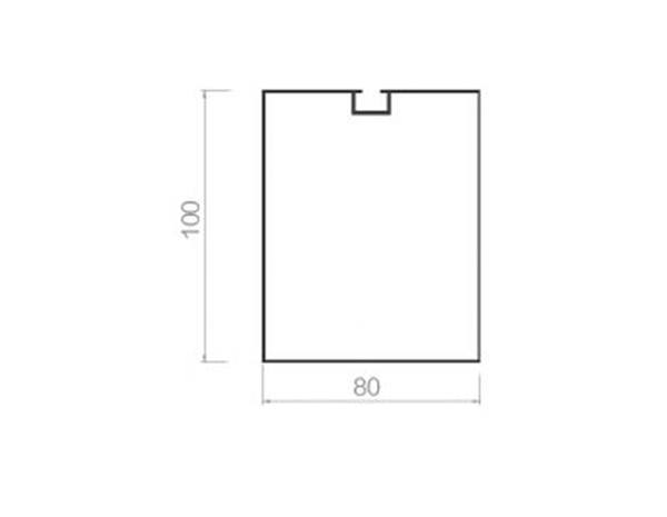 螺丝槽方通 80W*100H