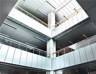 Indoor aluminum veneer ceiling and curtain wall