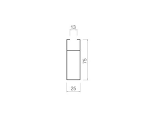 吊件槽方通 25W*75H