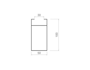 吊件槽方通 50W*100H