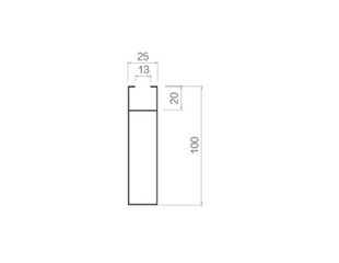 吊件槽方通 25W*100H