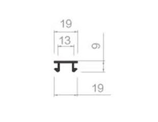 25底吊件槽方通卡件 19W*9H