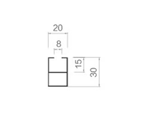 吊件槽方通 20W*30H