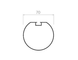 平面凹槽圆管 直径70