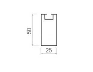 螺丝槽方通 25W*50H