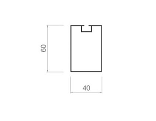 螺丝槽方通 40W*60H