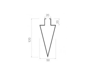 箭头挂片 50W*120H