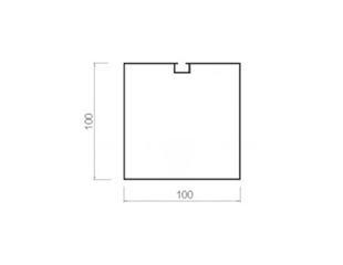 螺丝槽方通 100W*100H