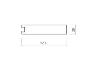 螺丝槽方通 25W*120H