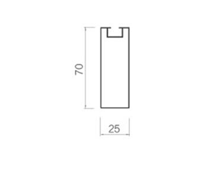 螺丝槽方通 25W*70H