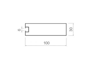 螺丝槽方通 30W*100H