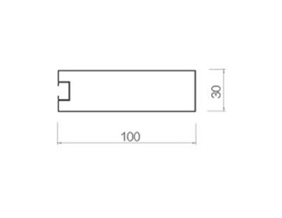 螺丝槽方通 30W*100H