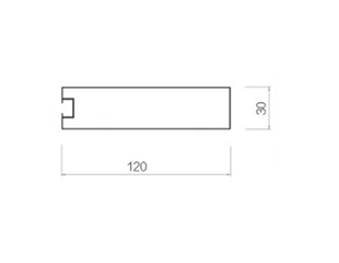 螺丝槽方通 30W*120H