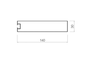 螺丝槽方通 30W*140H