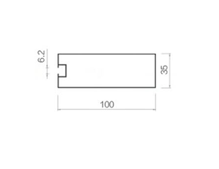 螺丝槽方通 35W*100H