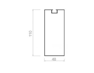 螺丝槽方通 48W*110H