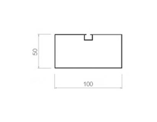 螺丝槽方通 50W*100H