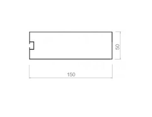 螺丝槽方通 50W*150H