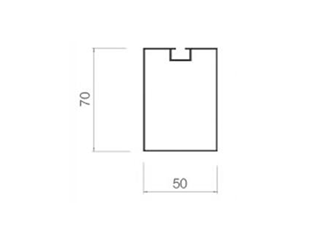 螺丝槽方通 50W*70H